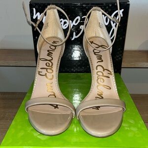Sam Edelman Ariella Nude High Heel Patent Sandals Nude Size: 8.5 Worn Once